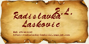 Radislavka Lasković vizit kartica